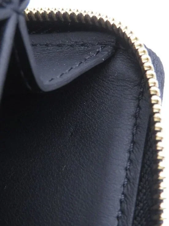 Louis Vuitton Bifold Wallet Lamb Leather Monogram Pattern Noir Black - Picture 10 of 10